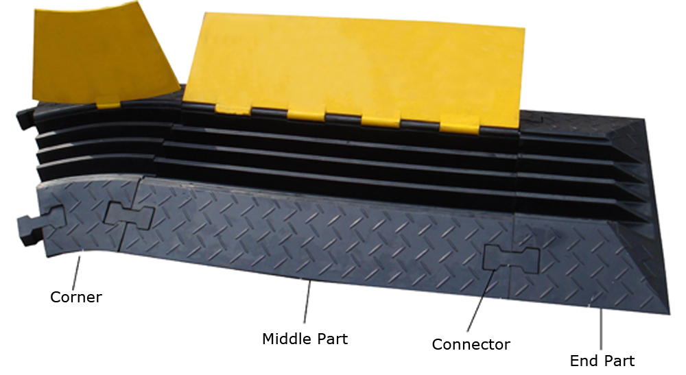 CP-4HD HEAVY DUTY GUMMI KABELSCHUTZ RAMPE / KABELSCHUTZ
